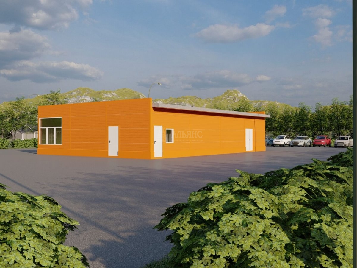 3D визуализация Проект павильона из сэндвич-панелей - фото 4