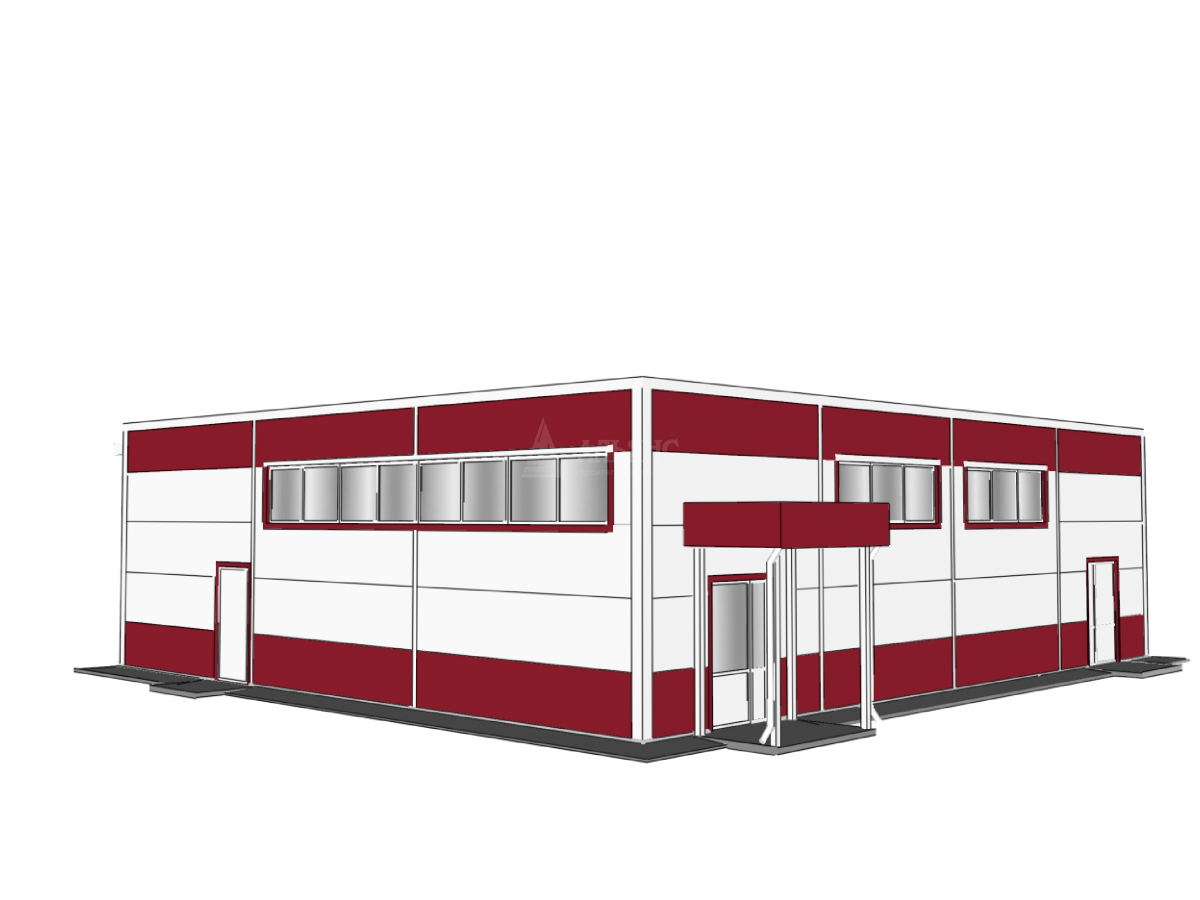 3D визуализация Магазин из сэндвич-панелей - фото 12