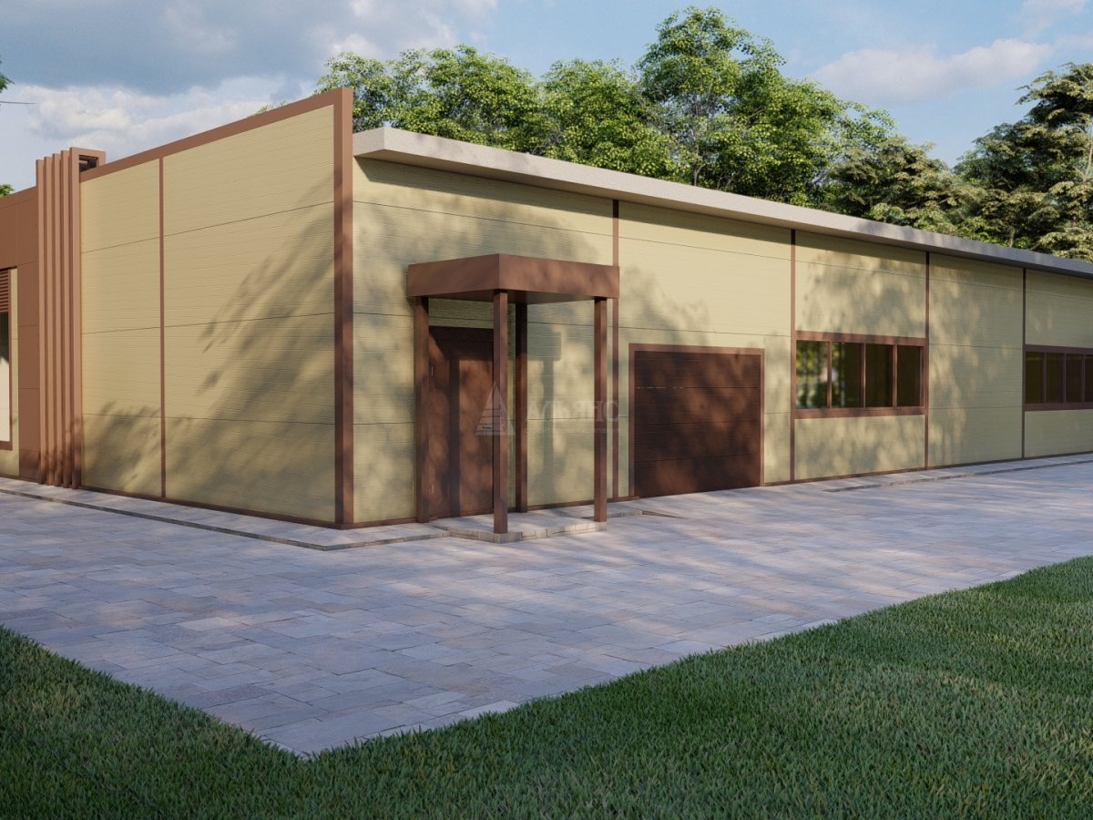 3D визуализация Проект магазина из сэндвич-панелей - фото 3