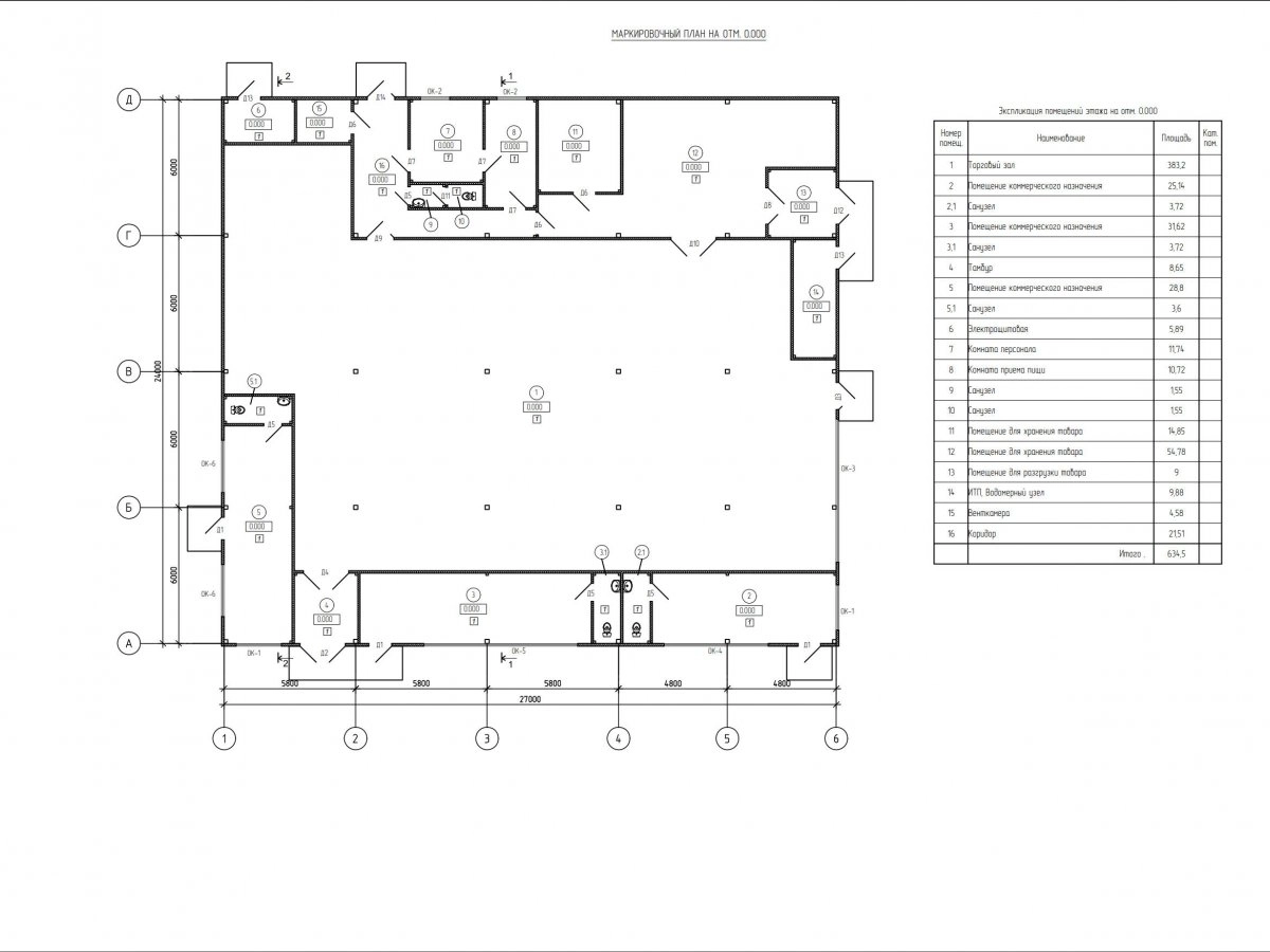 Планировка торгово-развлекательный центр из сэндвич панелей -  фото 1