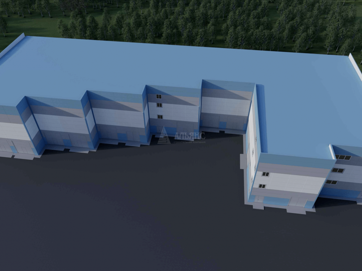 3D визуализация Склад из сэндвич-панелей - фото 8