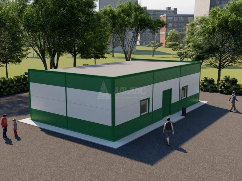 3D визуализация Магазин из сэндвич-панелей - фото 1