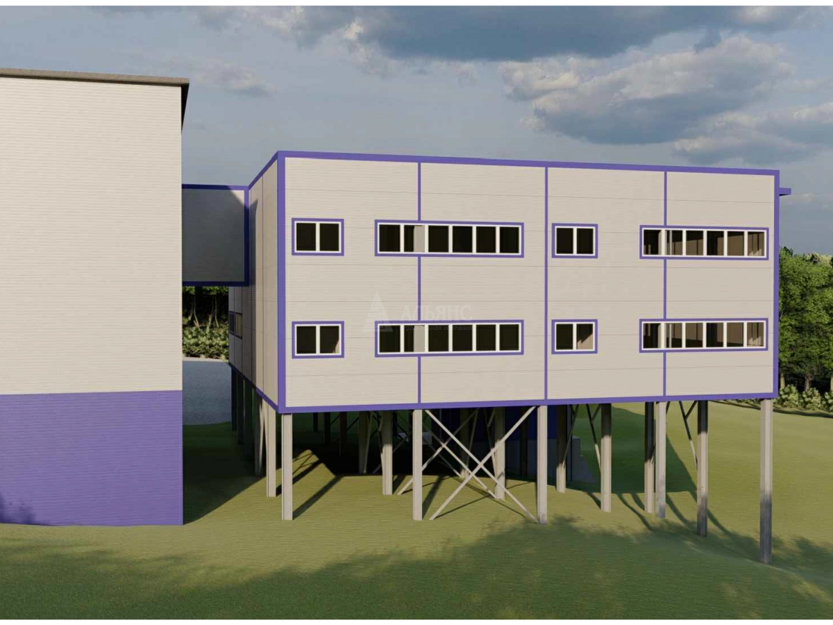 3D визуализация Производственный корпус из сэндвич-панелей - фото 4